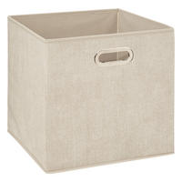 AUFBEWAHRUNGSKORB Mix N Modul, Pappe, PP-Kunststoff, Beige meliert, 31 x 31 cm - Beige, Papier (31/31/31cm) - 5five Simply Smart