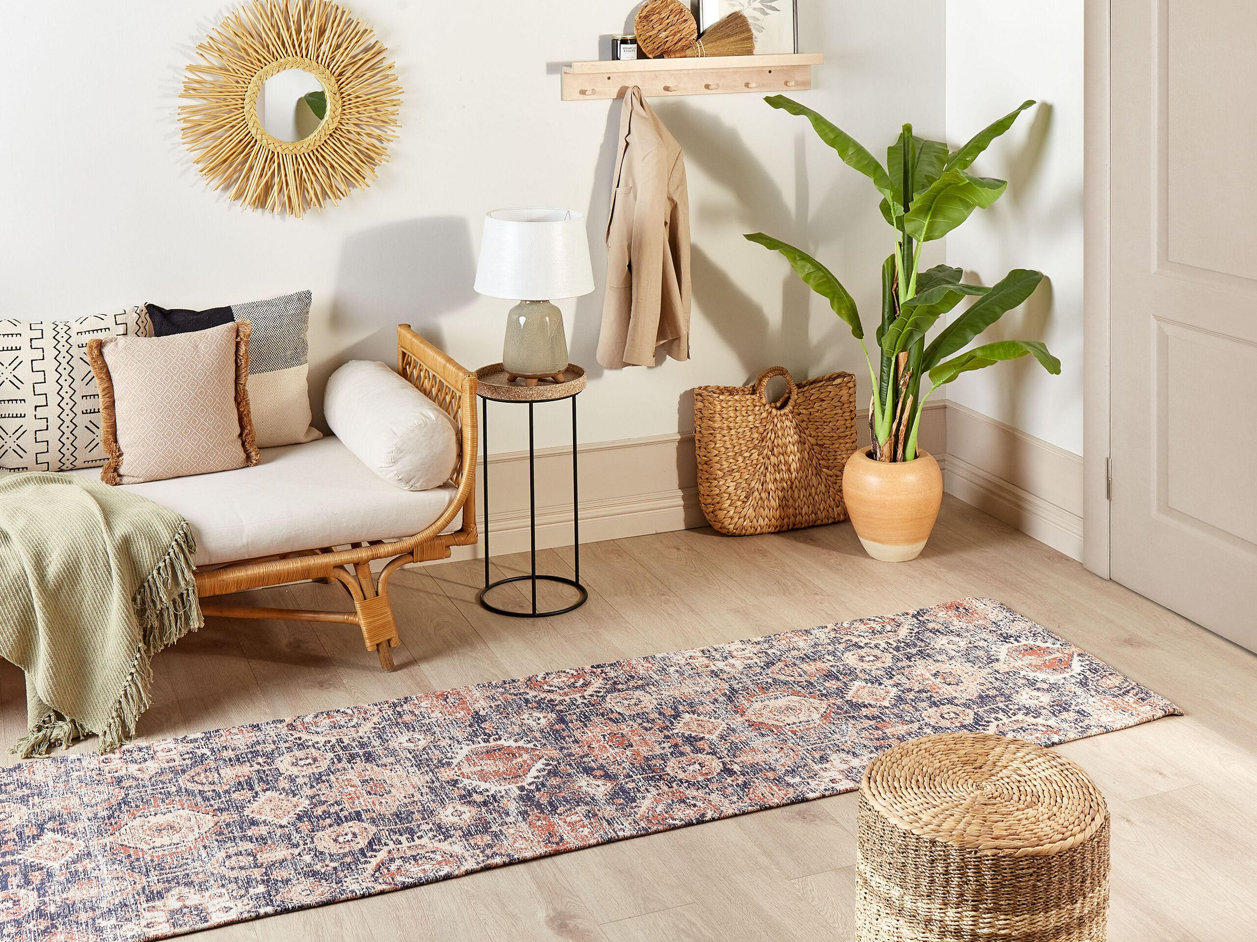 Thumbnail - Beliani Kurzflor-Teppich, Blau, Textil, Orientalisch, Rechteckig, 80x300 cm, Teppiche & Böden, Teppiche, Naturteppiche