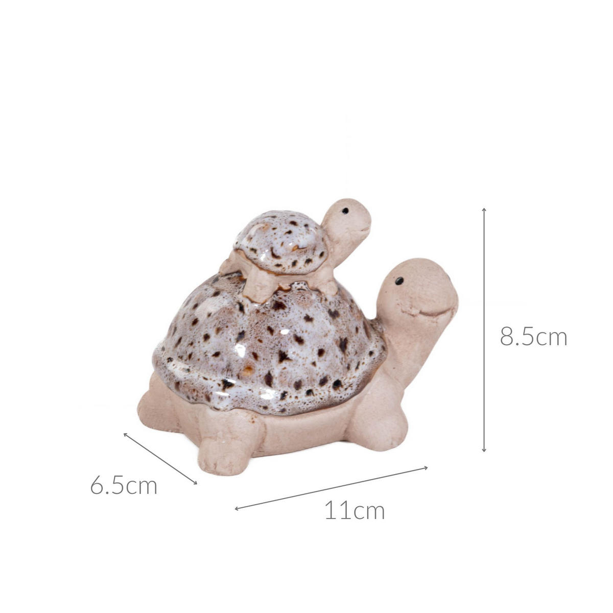 GARTENDEKO Schildkrötenfigur 10/11 cm - Beige, Keramik (10/11/6.6cm)