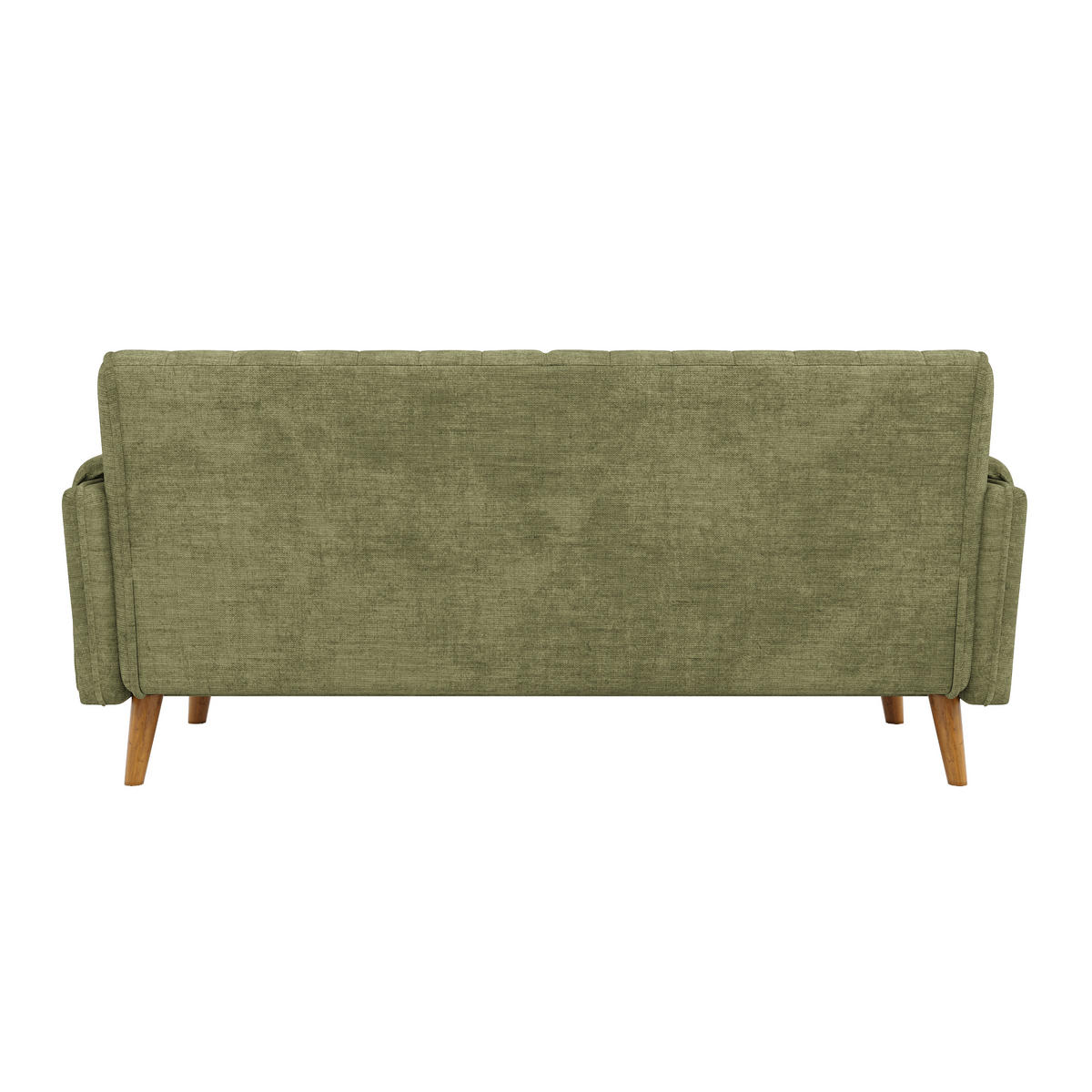 2-SITZER-SOFA Chenille mit Massivholzbeinen, DE-42464, Grün - Grün, Holzwerkstoff (161.5/83.5/79cm) - ComfortXL