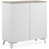 SIDEBOARD 2 Türen L88 cm - BERTRIX - Weiß, Holzwerkstoff (88/92/40cm) - Finori GmbH