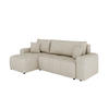 ECKSOFA Nolani mit Schlaffunktion & Bettkasten – Modern & Bequem - Creme, Kunststoff (248/145cm) - Panda Möbel