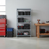 SCHRAUBREGAL PANDA TALL | HxBxT 200x110x30cm | 5 Fachböden | Fachlast 75kg | Grau - Grau, Metall (110/200/30cm) - PROREGAL