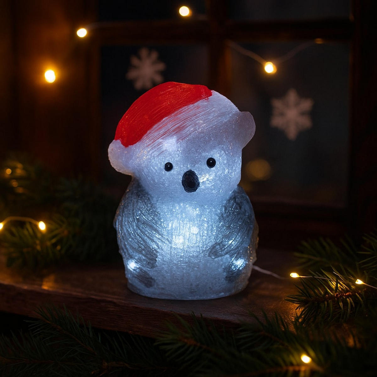 WEIHNACHTSDEKORATION Eule 24,7 cm - Multicolor, Kunststoff (14.5/24.7/17.5cm) - Fééric Lights and Christmas