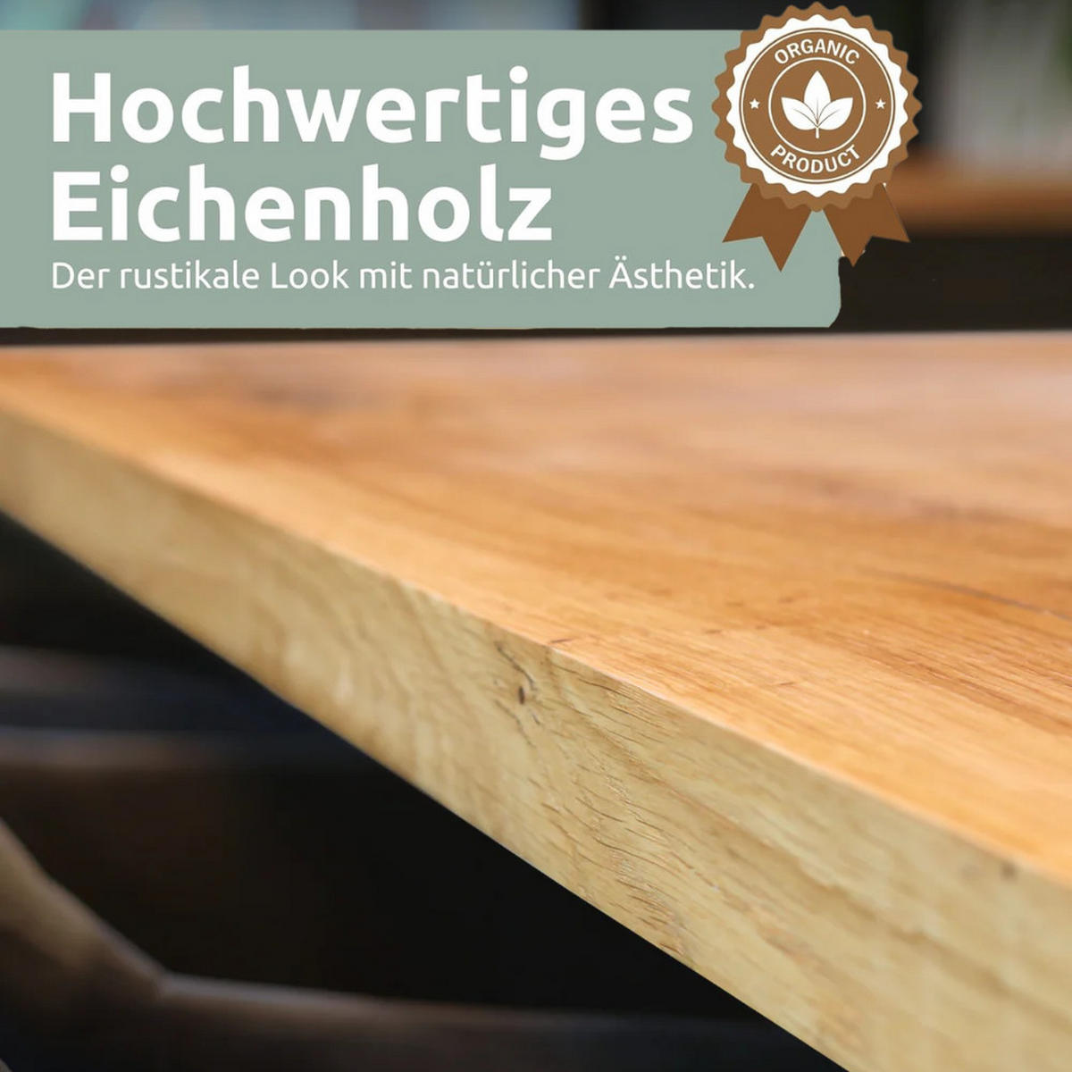 MASSIVHOLZPLATTE Eiche ERIK 160x80 cm Tischplatte rechteckig - Braun, Holz (160/80/4cm) - DELUKE