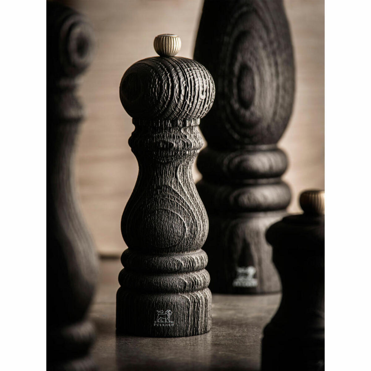 PFEFFERMÜHLE Paris Nature Black 18cm Buchenholz Stahlmahlwerk - Schwarz, Holz (5.9/18/5.9cm) - PEUGEOT