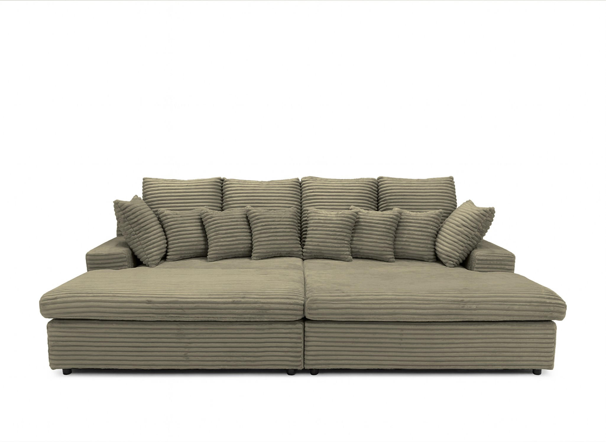 SOFA Arosa - Hellgrün, Holzwerkstoff/Textil (286/103/170cm) - Fun Möbel
