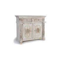 SIDEBOARD aus Mangoholz mit 2 Türen und einer handgeschnitzten Schublade - Perlmutt, Holz (45/100/120cm) - Giner y Colomer