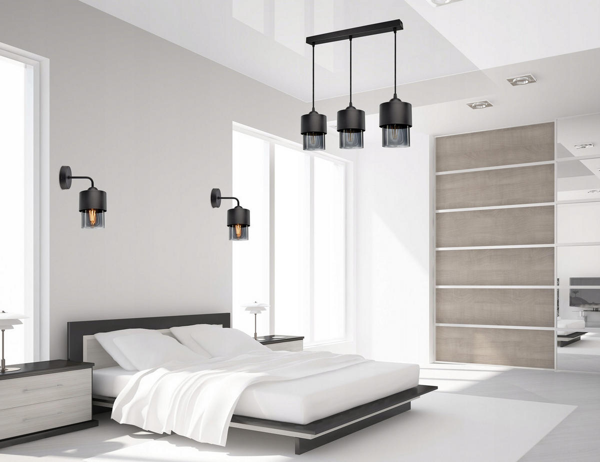 PENDELLEUCHTE Hege - Transparent/Anthrazit, Glas/Metall (12/55/80cm) - kiki design
