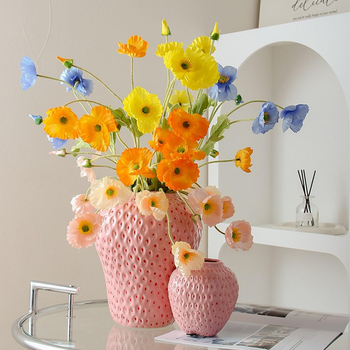 VASE Keramik - Pink, Metall (13cm) - LIBRATON