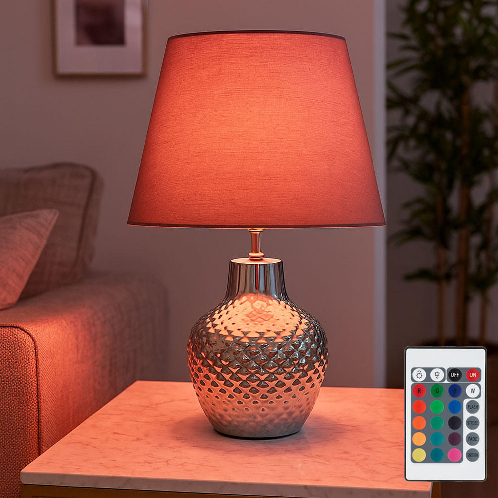 LED TISCHLEUCHTE HANKA Braun Keramik - Braun, Textil (20/32/32cm) - Nowa