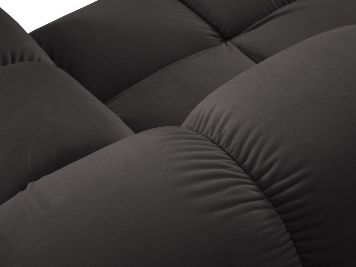 MODUL rechts Bellis aus Samt Stahl - Edelstahlfarben, Textil (94/70/94cm) - Micadoni