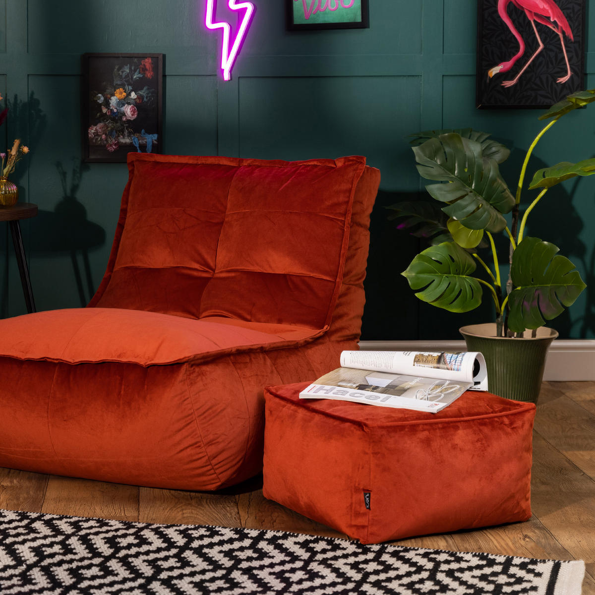 SITZPOUF Amara - Orange, Kunststoff (42/24/42cm) - icon