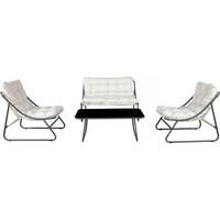 LOUNGEGARNITUR Aria 4-Sitzer Beige - Grau, Metall - Habitat Garten