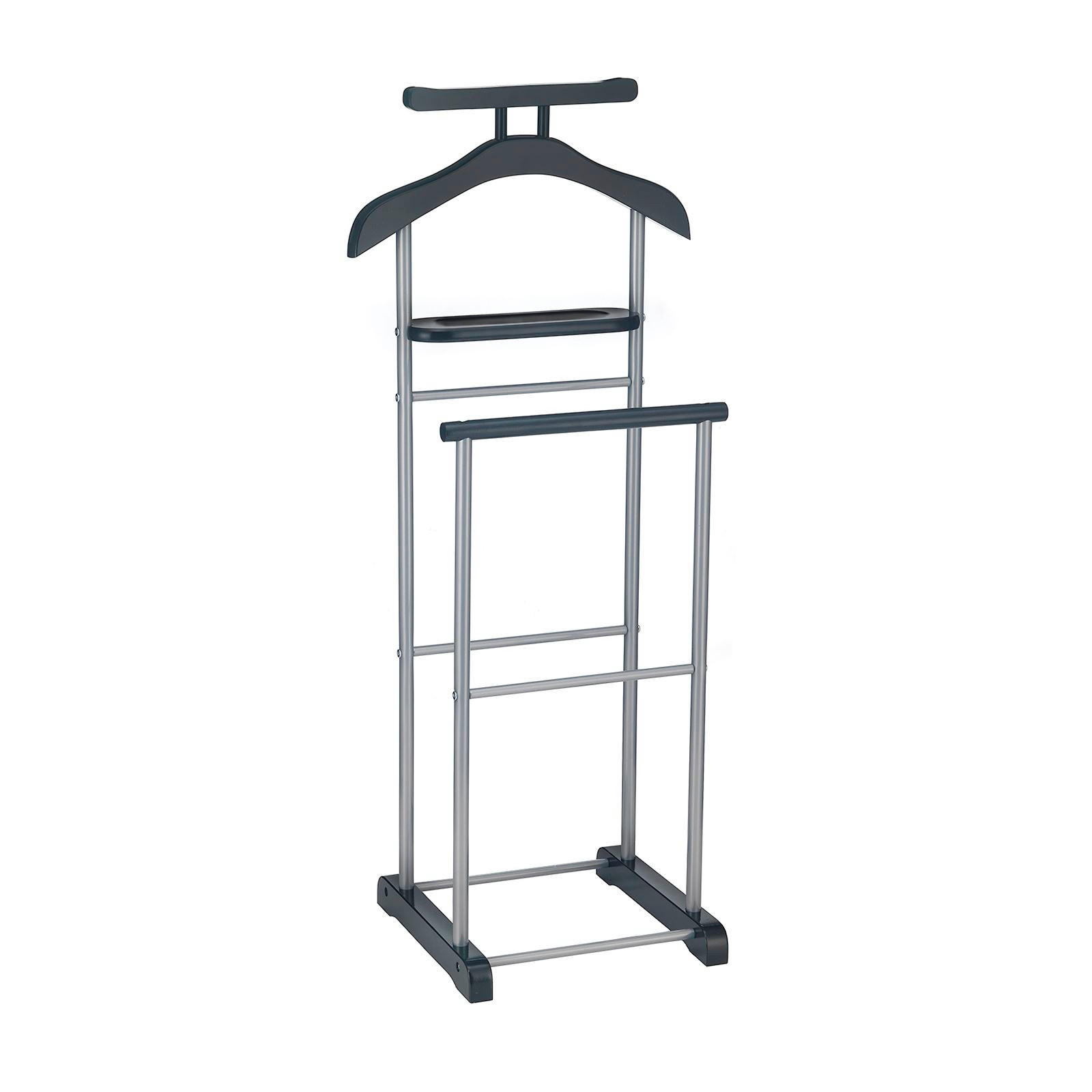 CARO-Möbel Herrendiener Schwarz 45x107x35 cm