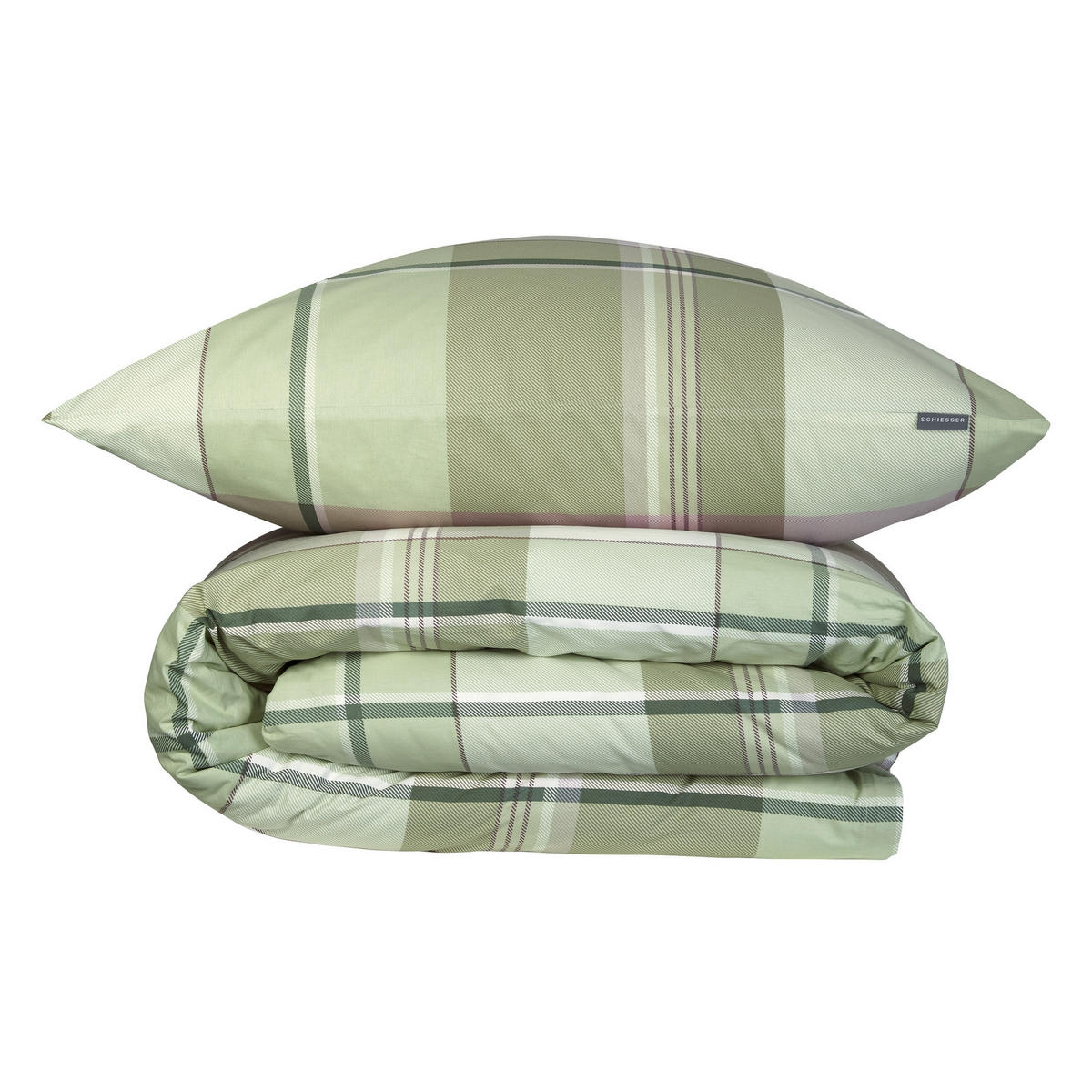 BETTWÄSCHESET Ate - Renforcé - 2-teilig - 135 x 200 cm - Grün - Grün, Textil (135/200cm) - SCHIESSER