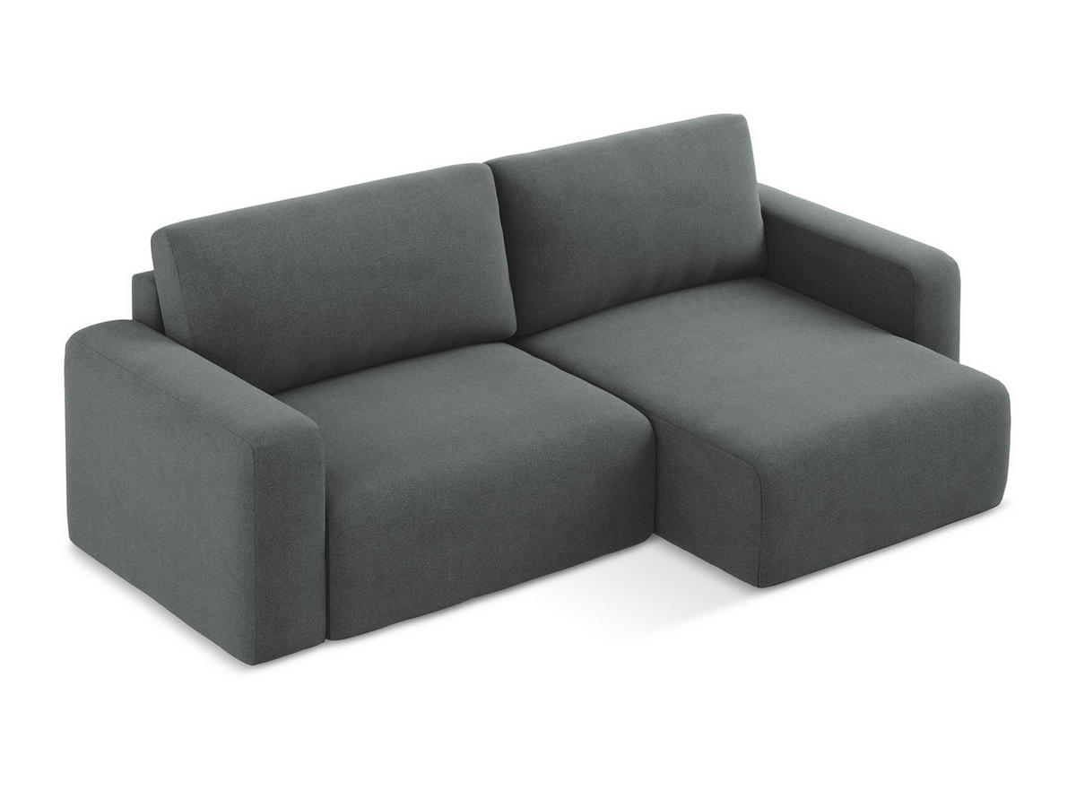3-SITZER SOFA Chenille Stoff Grün - Limette/Schwarz, Kunststoff/Textil (285/70/96cm) - Makamii