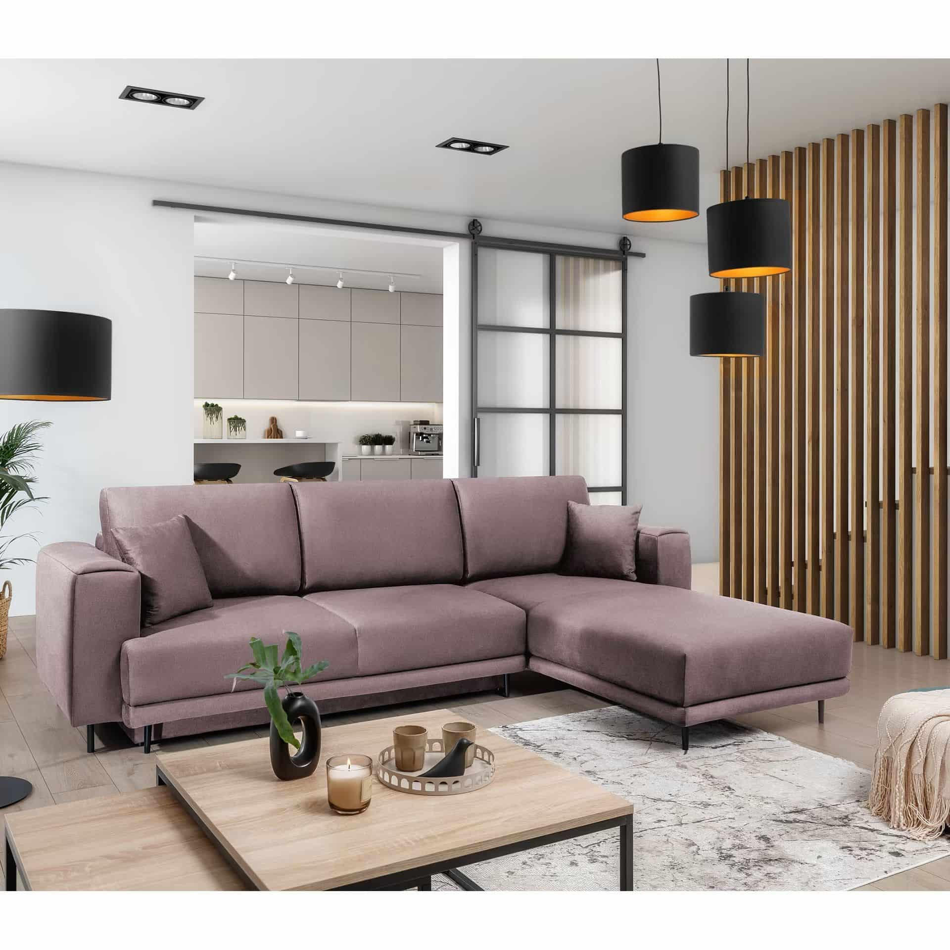 Thumbnail - Eltap Ecksofa, Flieder, Textil, 3-Sitzer, L-Form,L-Form, 289x190 cm, Wohnzimmer, Sofas & Couches, Wohnlandschaften, Ecks...