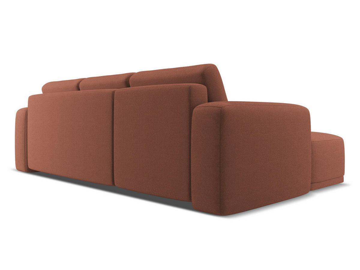 ECKSOFA mit Schlaffunktion Chenille Stoff Pink - Pink/Hellrosa, Kunststoff/Textil (160/258cm) - Makamii