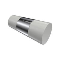 ENDSTÜCKE FÜR GARDINENSTANGEN 20 mm Ø, Tanara Weiß/Chrom, Packung 2 Stück - Chromfarben/Weiß, Metall (6.5/3.2/3.2cm) - INTERDECO