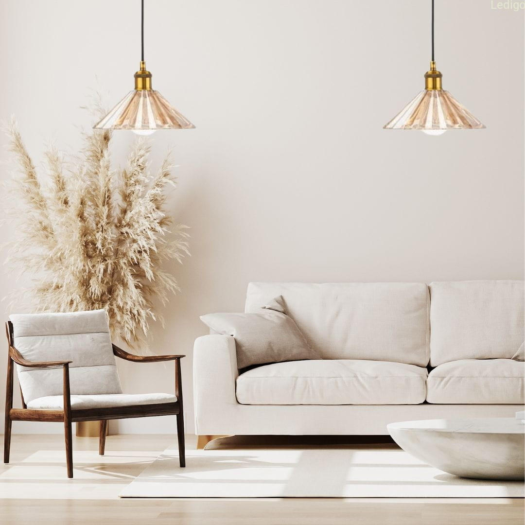 PENDELLEUCHTE Paris - Goldfarben/Schwarz, Glas/Metall (25/25/106cm) - kiki design