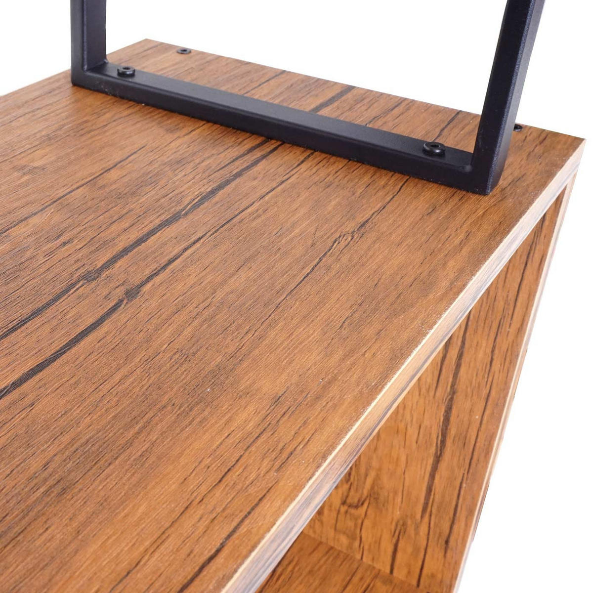 BÜCHERREGAL 183x80x30cm 3D-Struktur 5 Ebenen Wildeiche-Optik Metall Schwarz - Braun, Holzwerkstoff (80/183/30cm) - BERLINLODGE