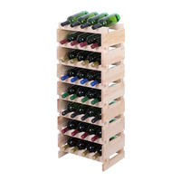 WEINREGAL VINOTECA FLEX PRO HxBxT 107x46x28cm 32 Flaschen auf 8 Ebenen Natur unbehandelt - Naturfarben, Holz (46/107/28cm) - PROREGAL