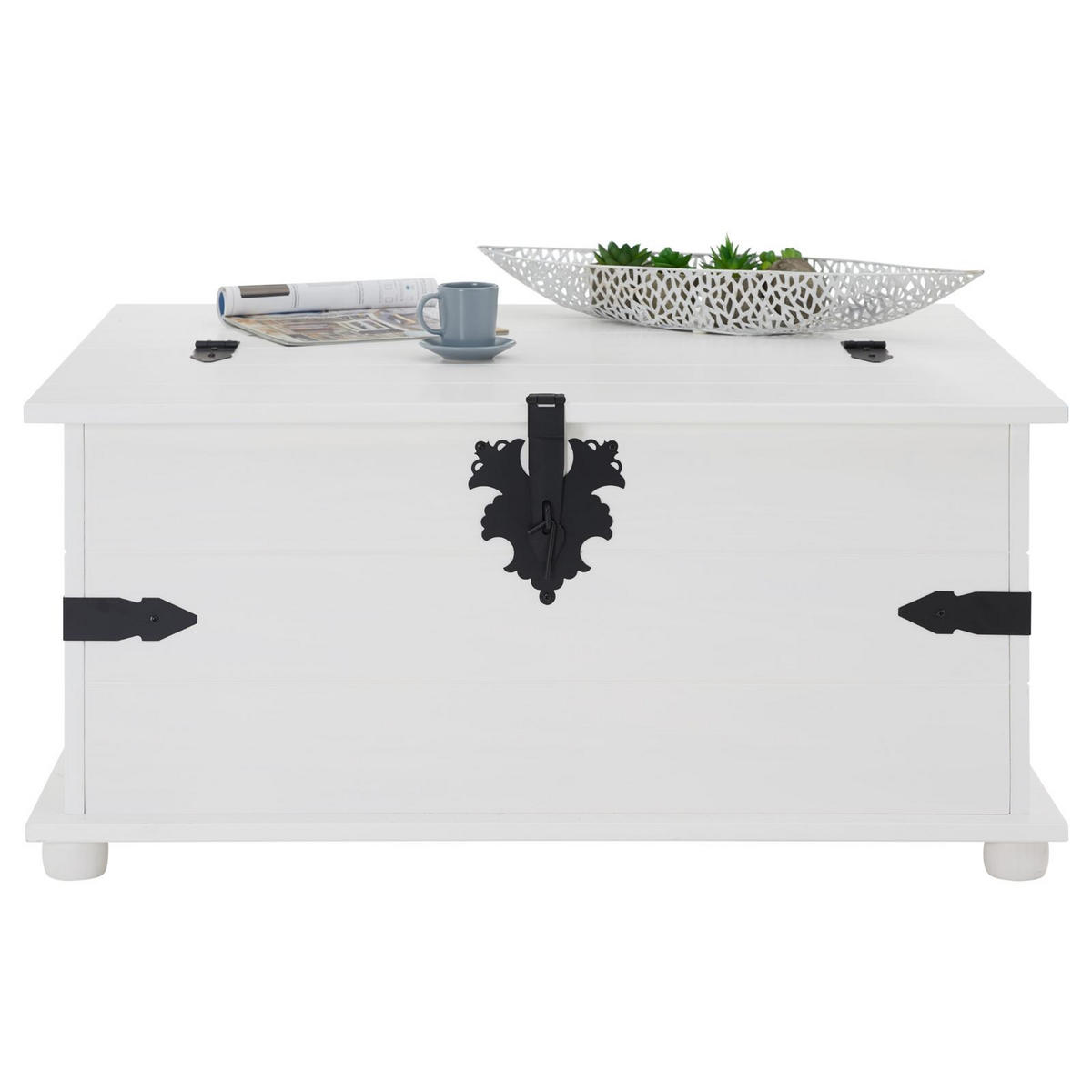TRUHENTISCH TEQUILA - Weiß, Holz (72/92/44cm) - IDIMEX