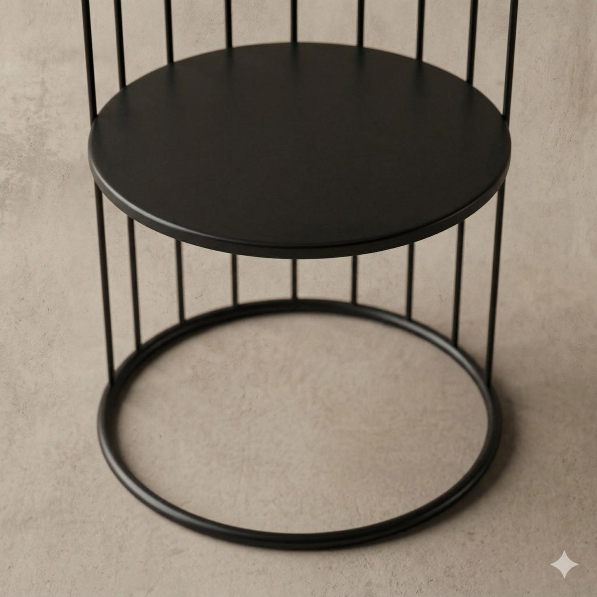 COUCHTISCH Roda Metall 52 cm - Schwarz, Metall (36/36/52cm) - EDAXO