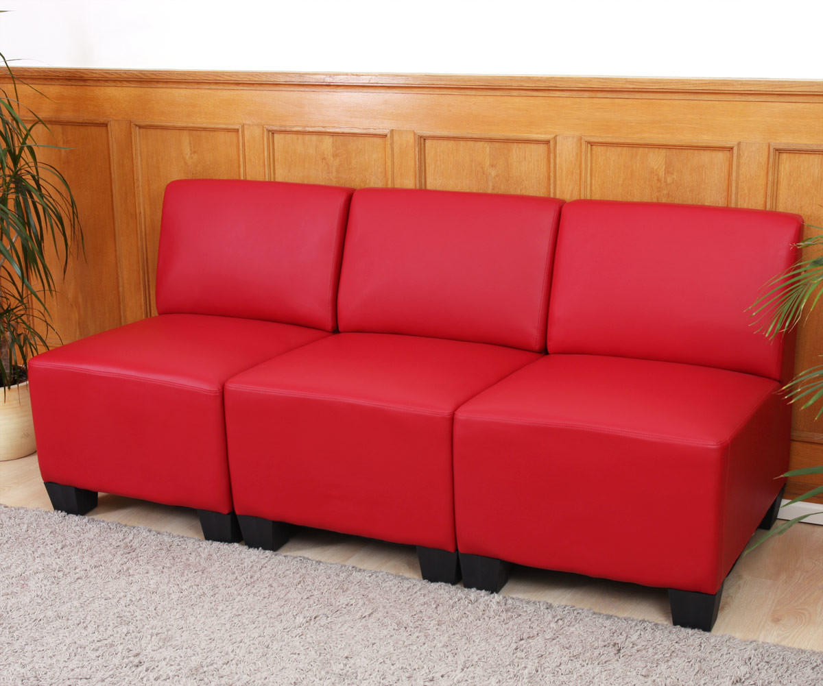 3-SITZER Rot - Rot, Textil (171/76/72cm) - MCW