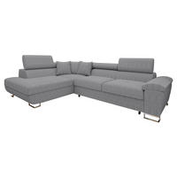 ECKSOFA Cotere Cord, Seite: Links - Hellgrau, Holz/Textil (270/202cm) - MIRJAN24