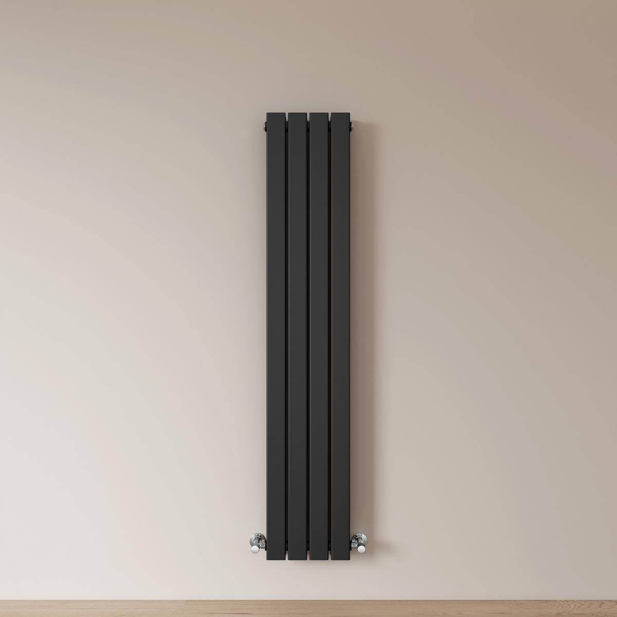 HEIZKÖRPER Flachheizkörper Schwarz 160/30/6,3 cm - Anthrazit, Metall (30/160/6.3cm) - EMKE