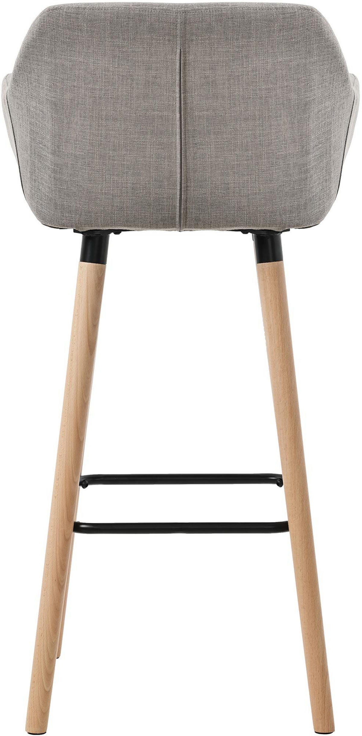 BARHOCKER 2er Set Mirid Stoff Grau - Grau, Textil (51/101/50cm) - DELUKE