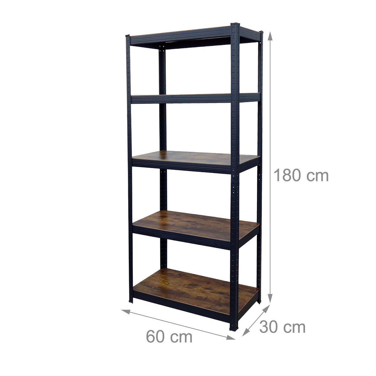 SCHWERLASTREGAL - Multicolor, Holzwerkstoff/Kunststoff (60/180/30cm) - Relaxdays