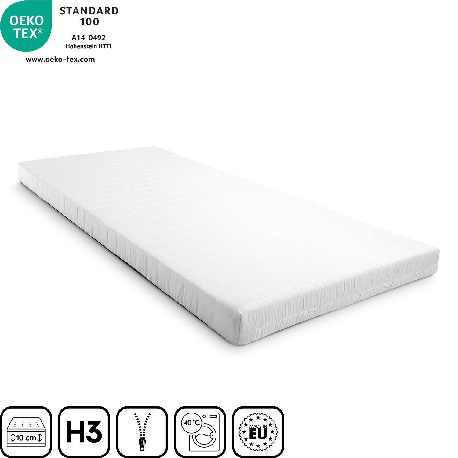 KOMFORTSCHAUMMATRATZE K10 90x200 cm - Weiß, Textil (90/200cm) - Matratzen Discount