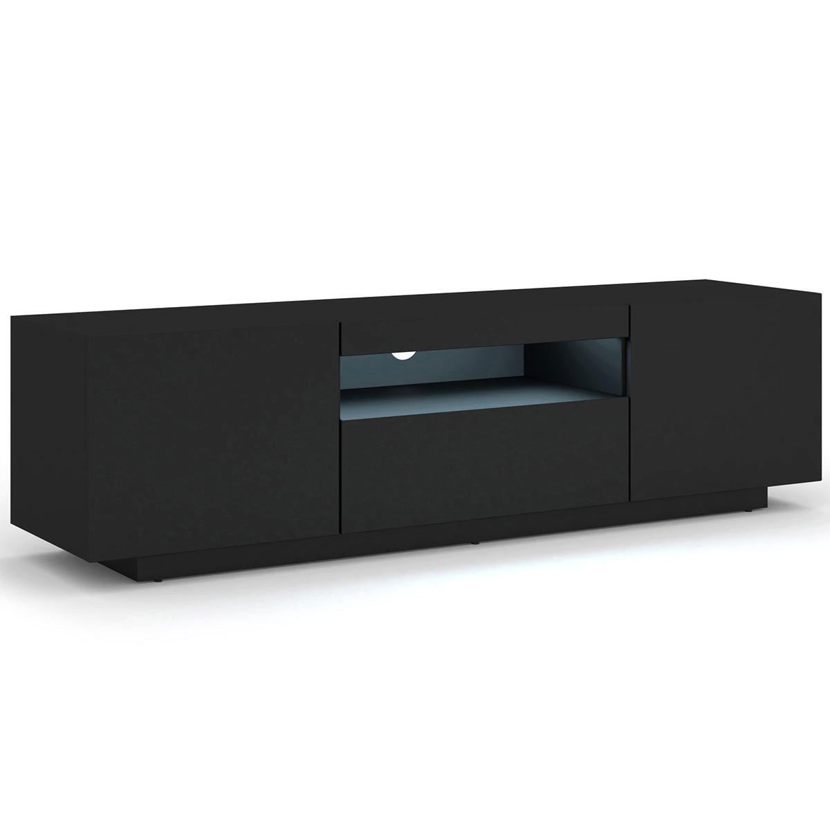 TV-MÖBEL Aurus Schwarz - Schwarz, Holzwerkstoff (150/36/37cm) - Petits-meubles
