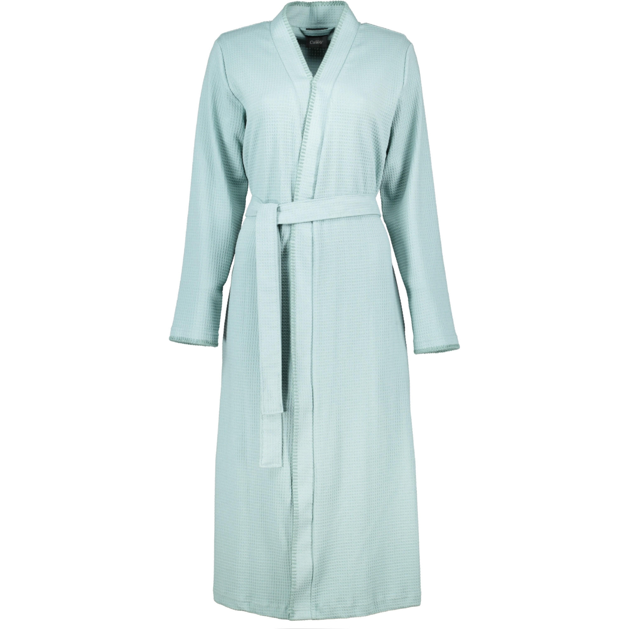 BADEMANTEL DAMEN KIMONO PIQUE 812 SALBEI - 44 - Grün, Textil (XSnull) - Cawoe