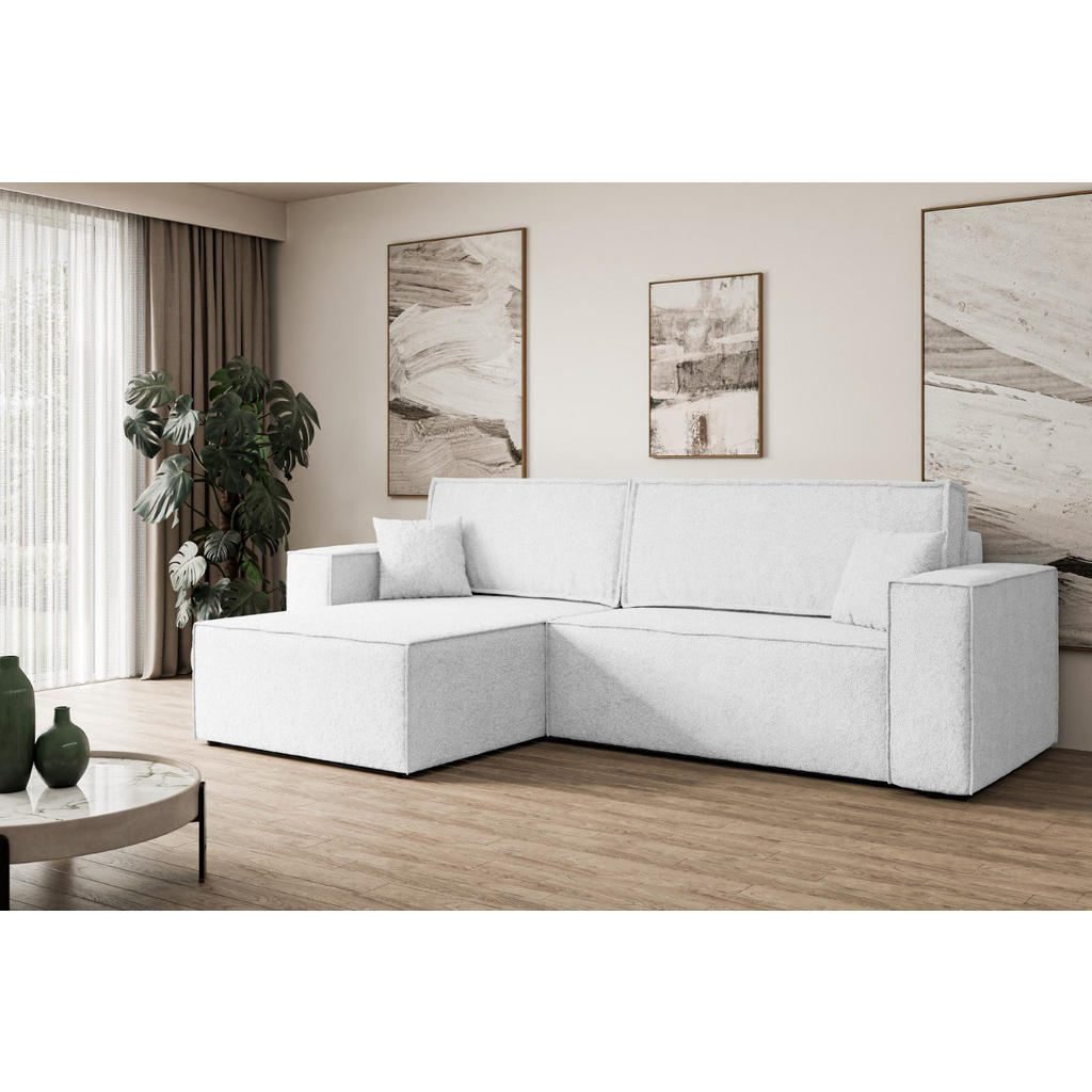 Thumbnail - Altdecor Ecksofa, Weiß, Textil, 4-Sitzer, L-Form, 277x143 cm, Wohnzimmer, Sofas & Couches, Wohnlandschaften, Ecksofas