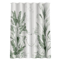 DUSCHVORHANG Tropische Palmen und Blätter 180/200 cm - Grün, Textil (180/200cm) - Bilderwelten
