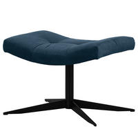 POLSTERHOCKER - Schwarz/Dunkelblau, Textil/Metall (67/47/50cm) - home24