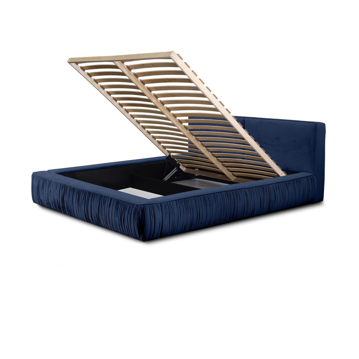 POLSTERBETT Lexie In Riviera - Blau, Holzwerkstoff/Textil (180/200cm) - Fun Möbel