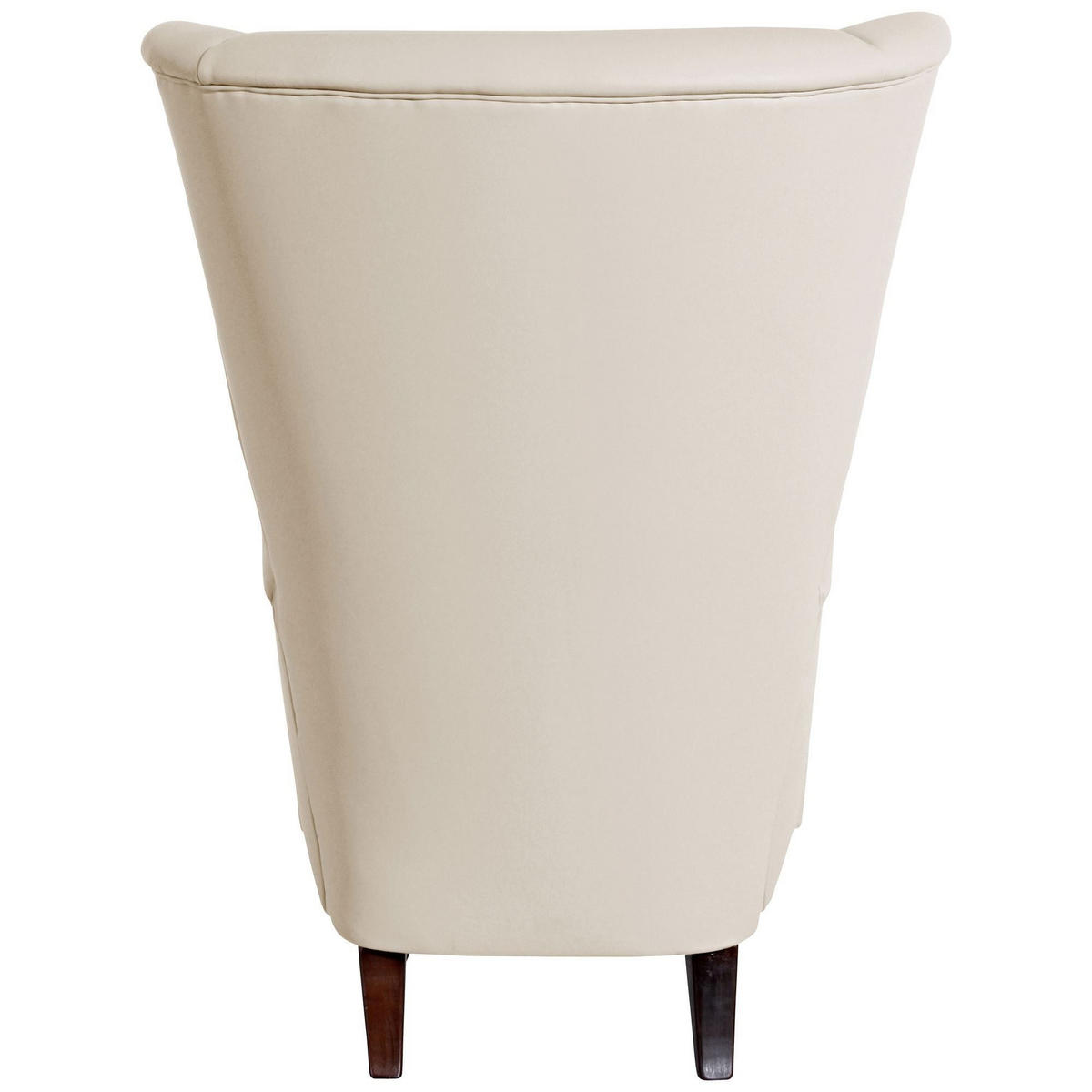 HOCHLEHNSESSEL Kailey Bezug Kunstleder Buche nussbaum dunkel / beige - Weiß, Kunststoff (96/122/89cm) - 58aufmkessel