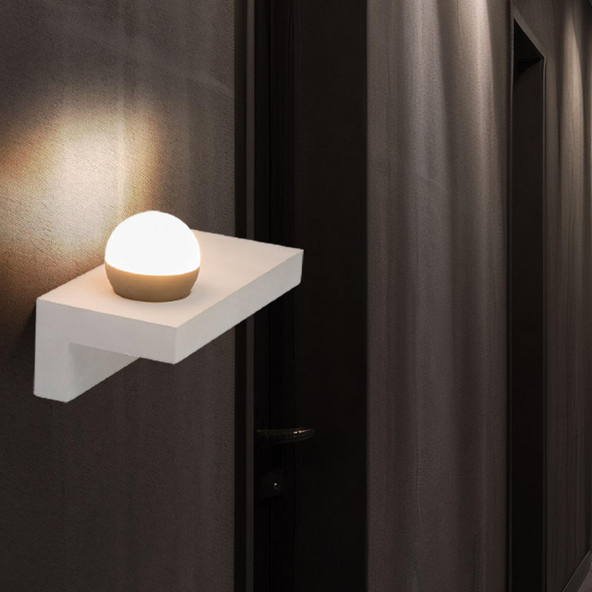 LED WANDLEUCHTE TIMO Grau Beton - Grau, Metall (30/17.5/15cm) - Globo Lighting