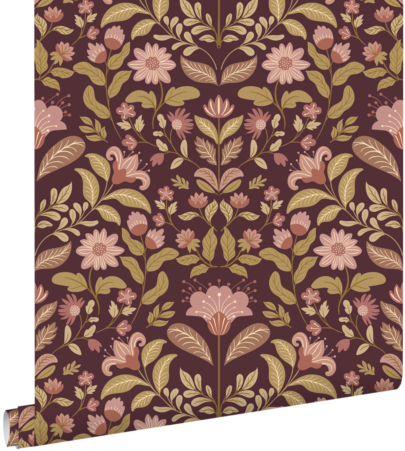 TAPETE Blumenmuster 50 x 900 cm - Lila, Papier (50/900cm) - ESTAhome