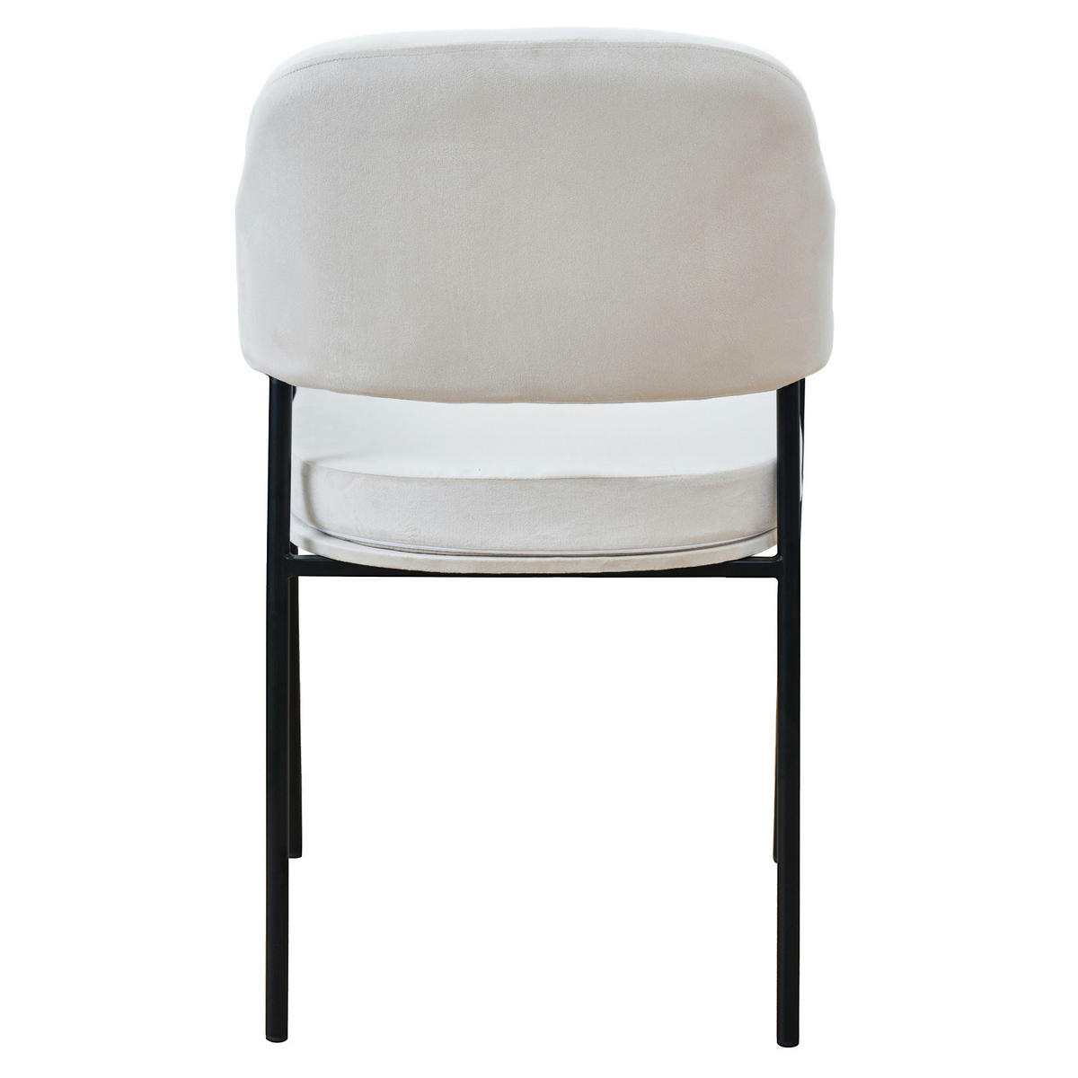 ESSZIMMERSTÜHLE SCARLETT (2er Set) - Creme/Schwarz, Textil/Metall (51/85/53cm) - SVITA