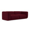 3-SITZER SOFA Samt Stoff Rot - Bordeaux/Rot, Kunststoff/Textil (228/70/89cm) - Makamii