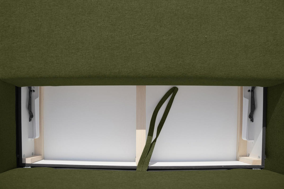 ECKSOFA KAIRO mit Schlaffunktion und Zwei Bettkasten (Grün) - Grün, Textil (230/150cm) - VENASI MÖBEL