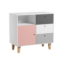 DETSKÁ KOMODA ružová - pink, kompozitné drevo (103.5/96.5/55cm) - Petits-meubles
