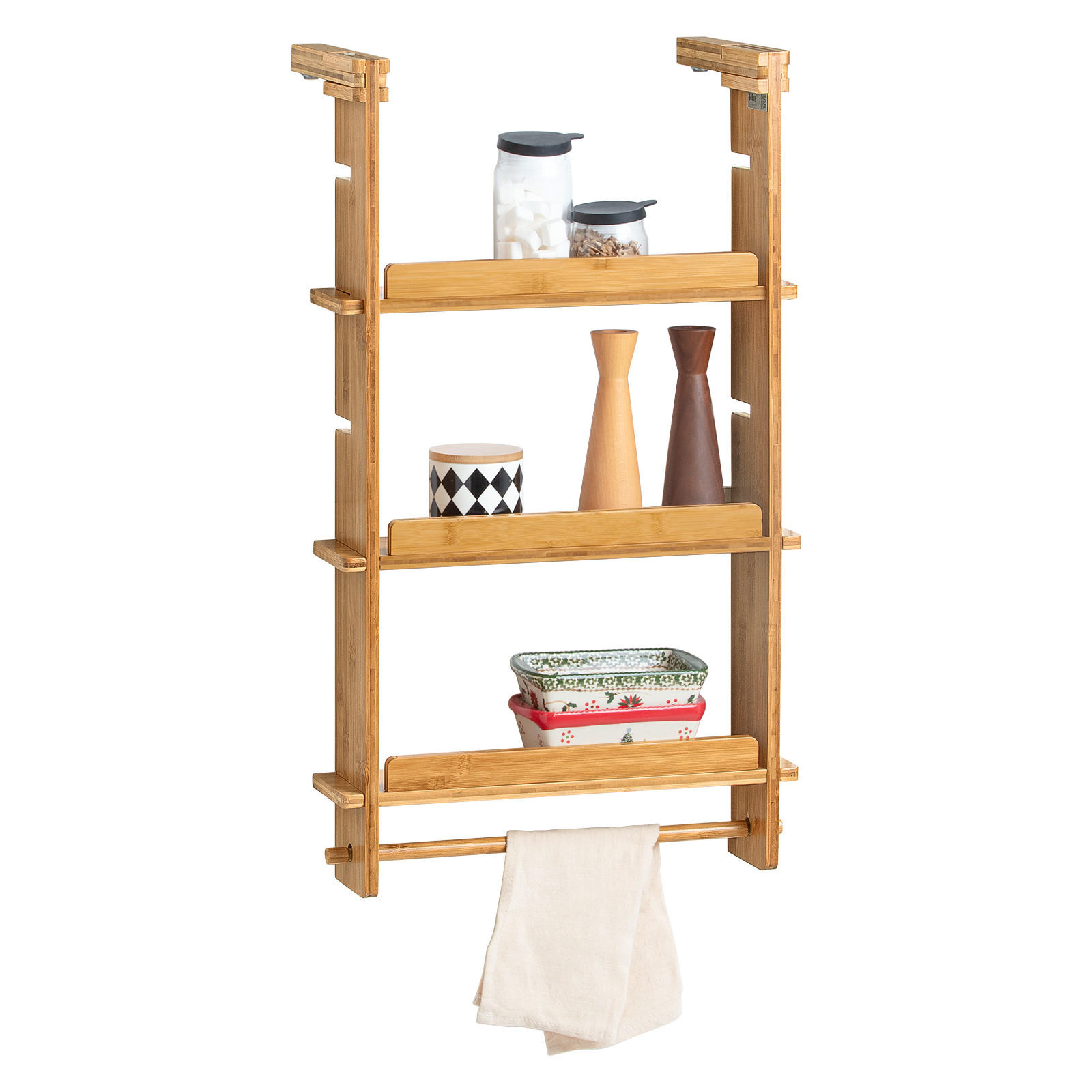 GEWÜRZREGAL Natur - Naturfarben, Holz (42/73/10cm) - SoBuy