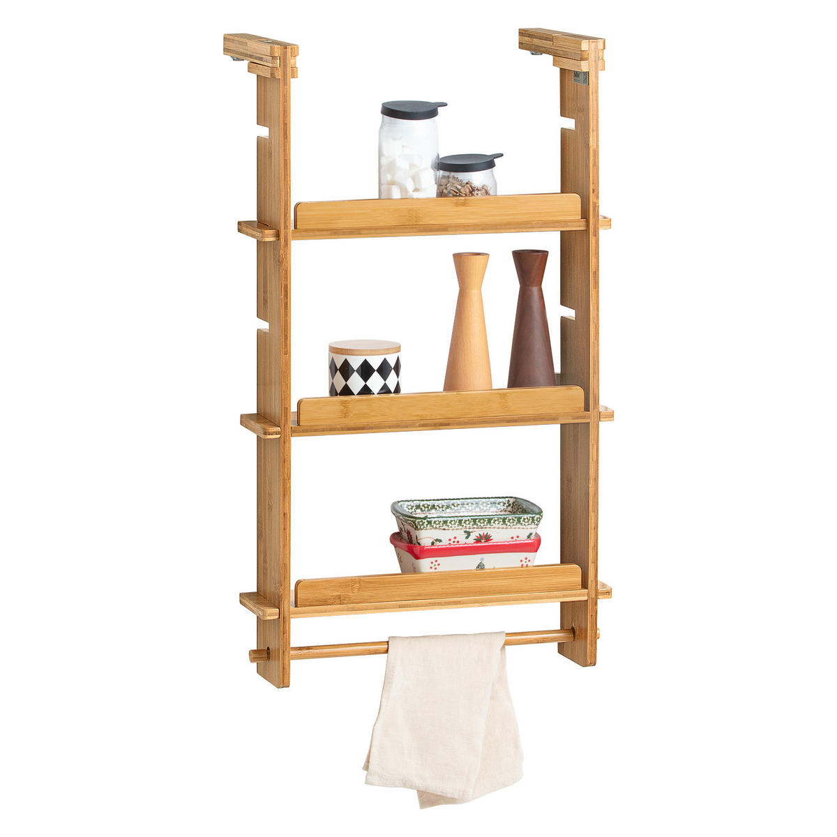 GEWÜRZREGAL Natur - Naturfarben, Holz (42/73/10cm) - SoBuy